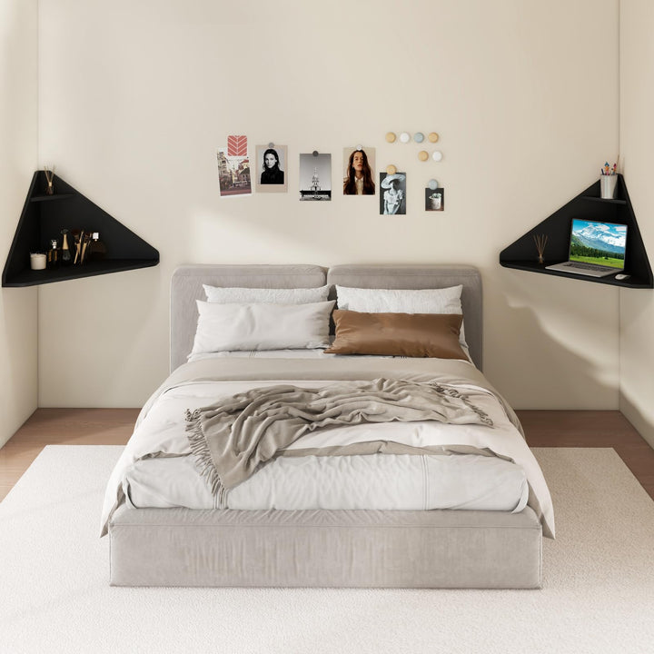 Giantex Wall Mounted Computer Desk with Storage Shelf