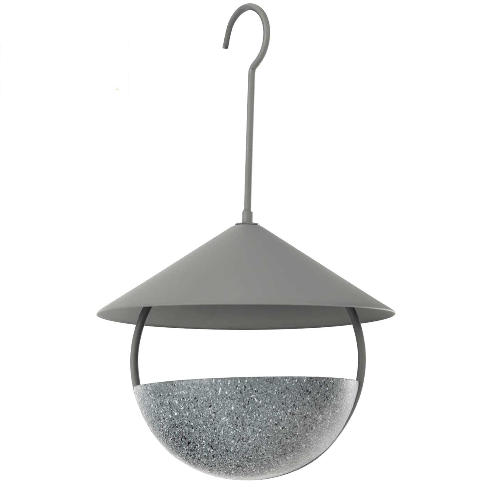 Giantex Bird Feeder, Hanging Wild Bird Feeder Bath with Removable Resin Feed Bowl and Waterproof Metal Roof