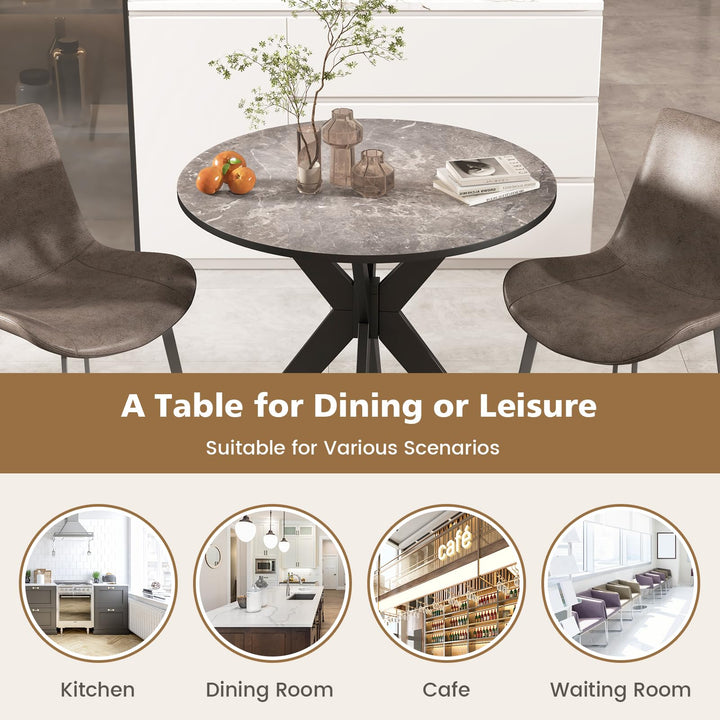 Giantex 36" Round Wood Dining Table