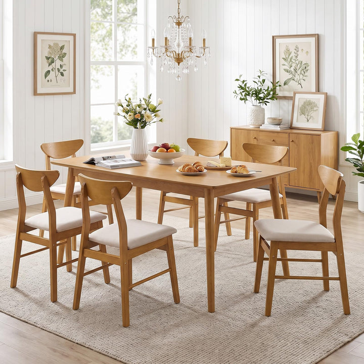 GIANTEX Upholstered Dining Chairs Set w/ Comfortable Upholstered Seat