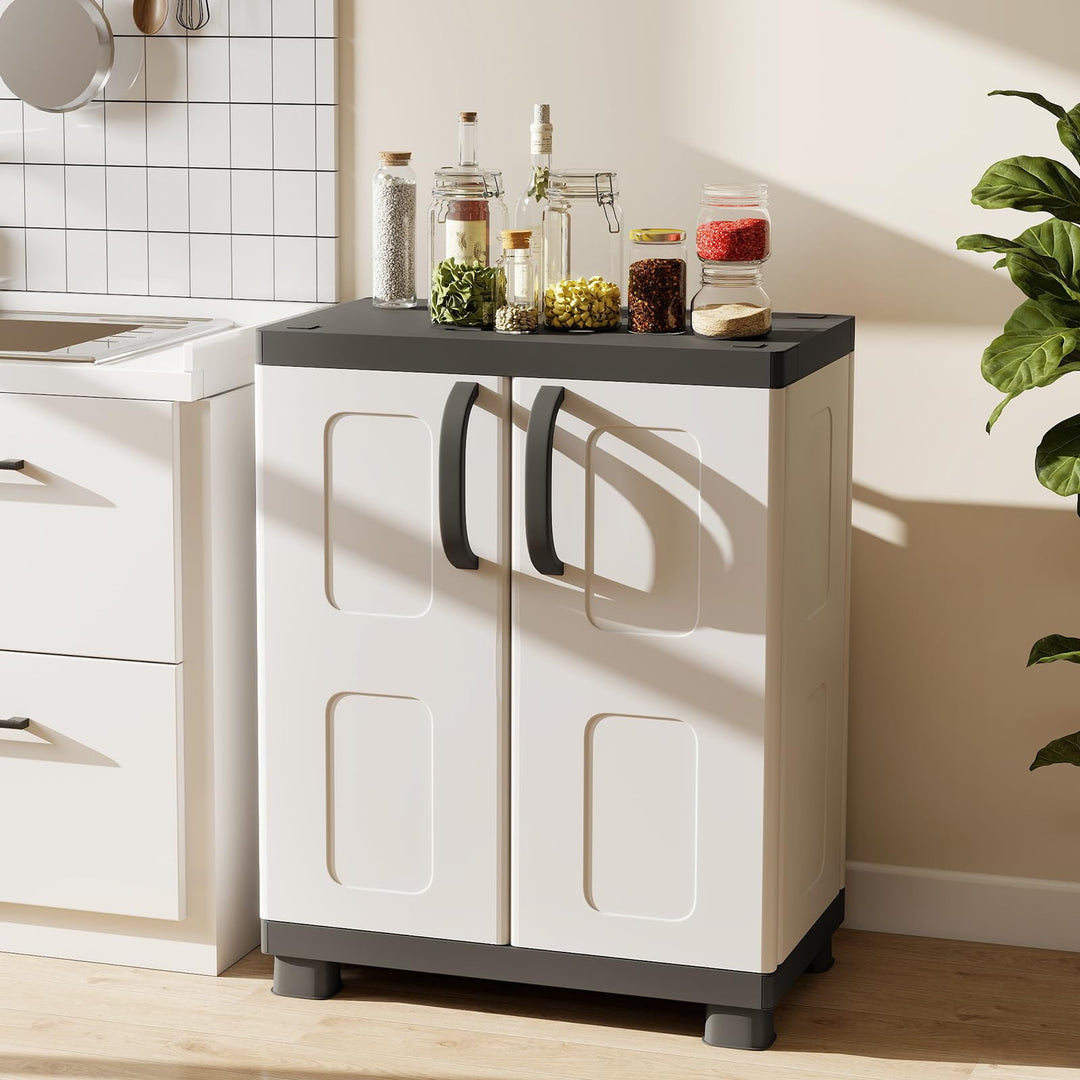 Giantex Storage Cabinet with 2 Doors and Adjustable Shelves