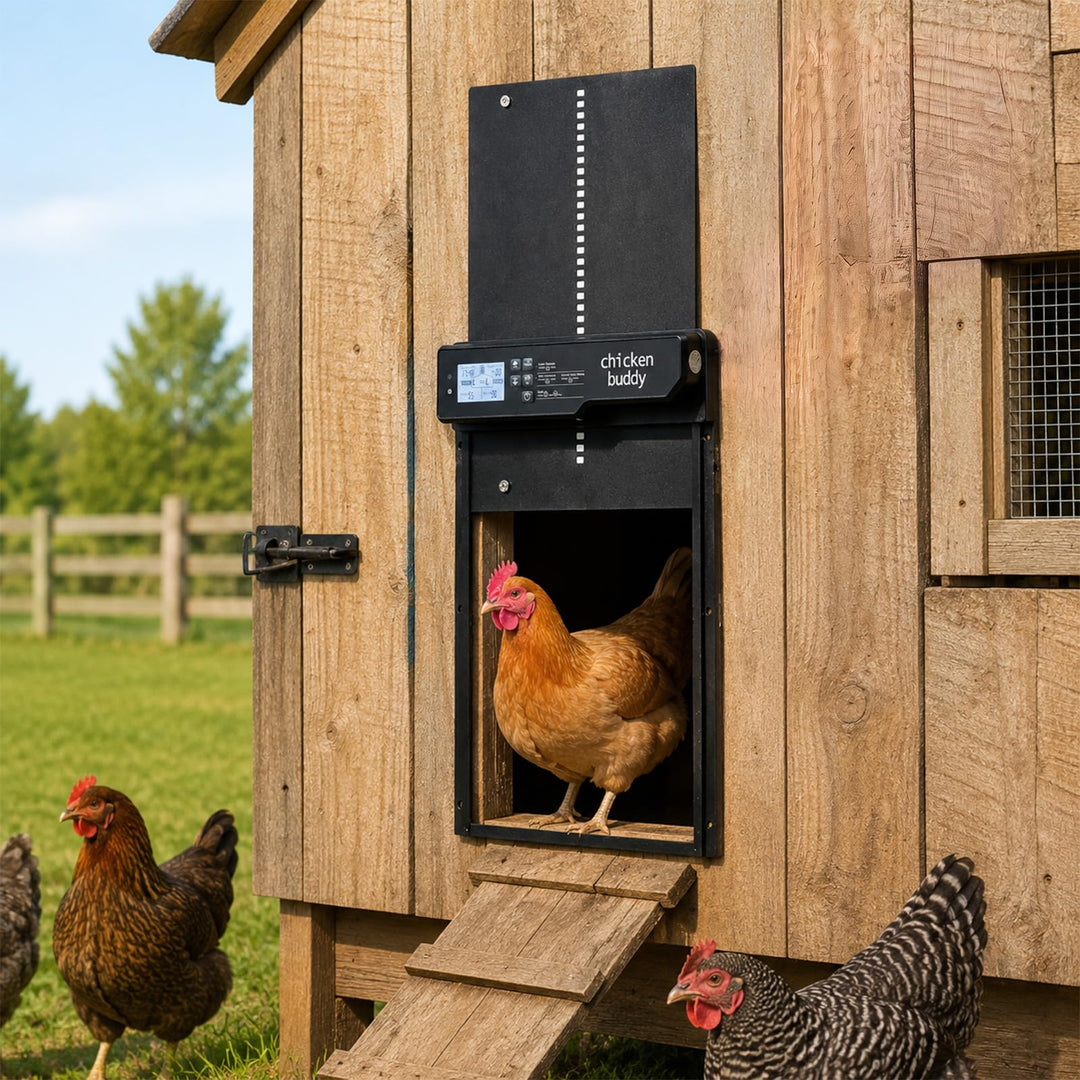 Giantex Aluminum Auto Chicken Coop Door Solar Powered with Light Sensor &amp; Timer