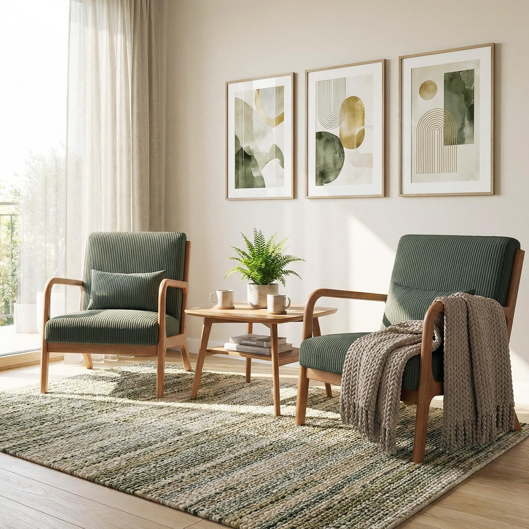Giantex Modern Accent Chair Corduroy Upholstered Lounge Chair