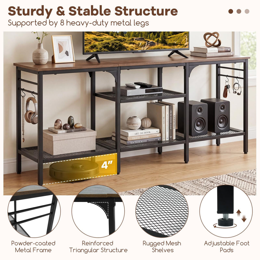 Giantex 3-Tier TV Stand for TVs up to 65 Inch with Open Storage Shelves
