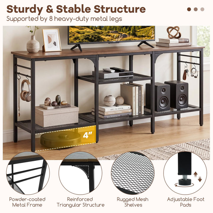 Giantex 3-Tier TV Stand for TVs up to 65 Inch with Open Storage Shelves