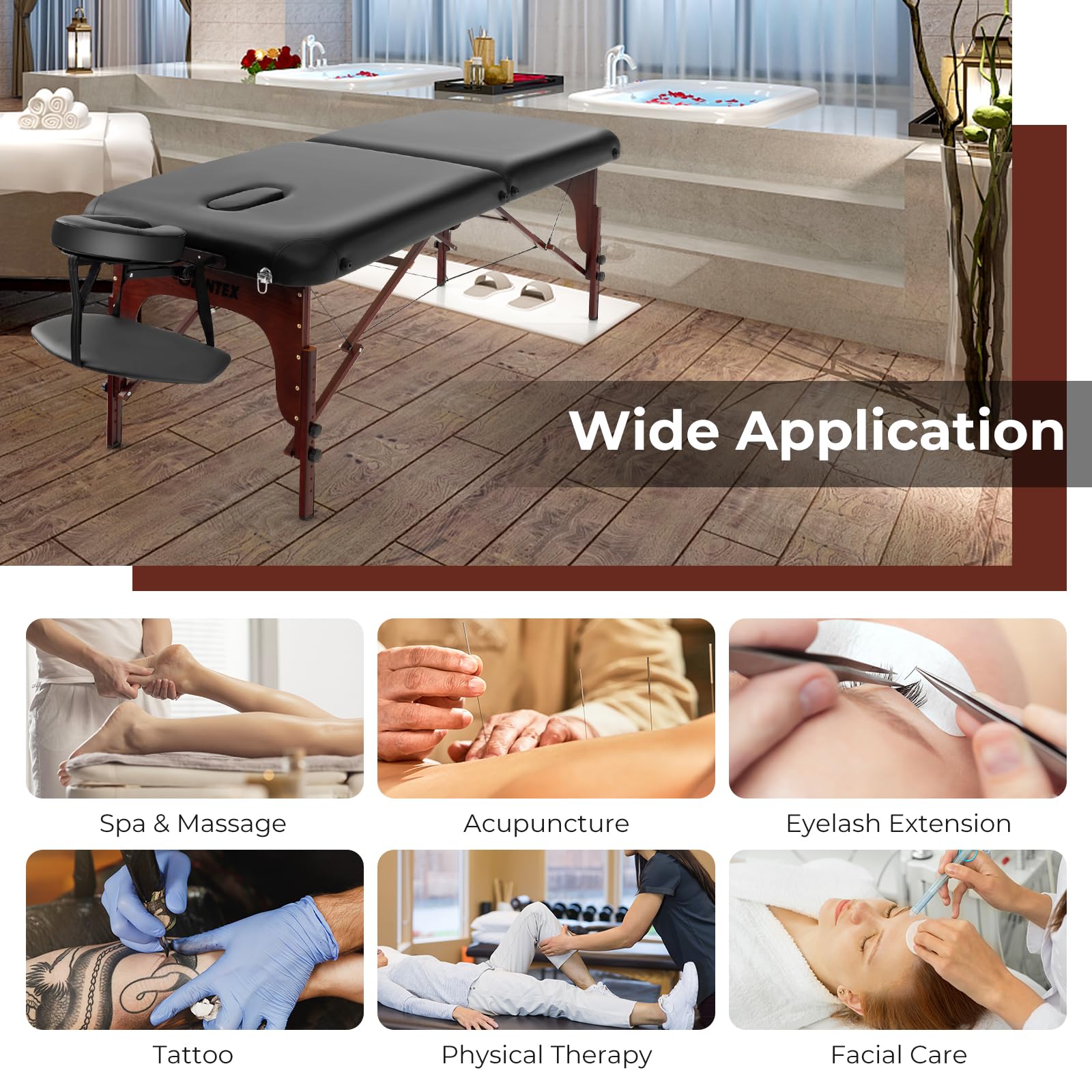 Portable Massage Table 84 Inch - Giantex