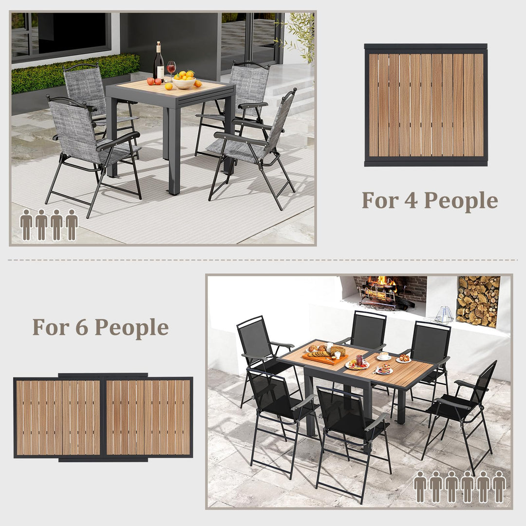 Giantex 31.5"-63" Expandable Patio Dining Table