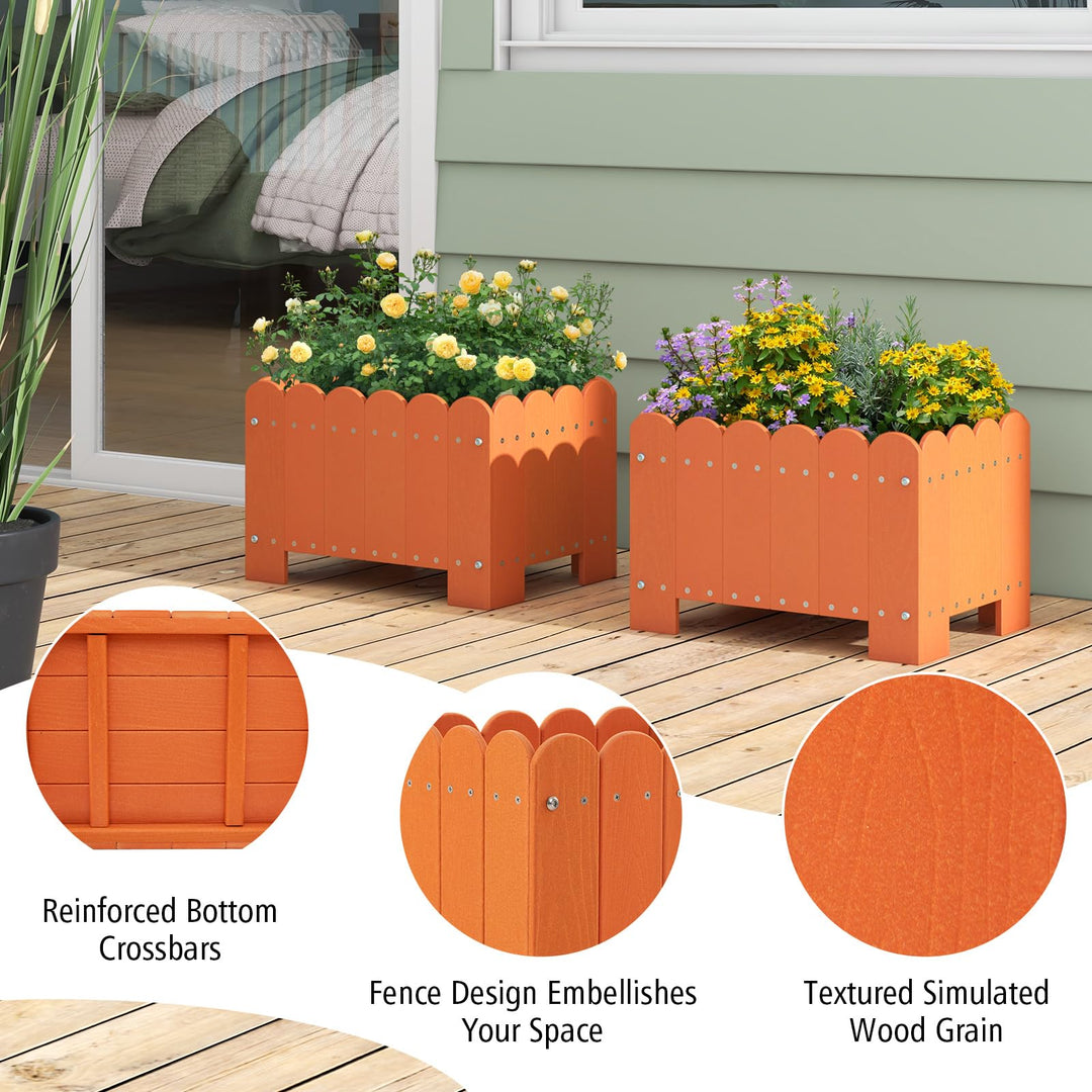 Giantex 2 Pack Rectangular Planter Box