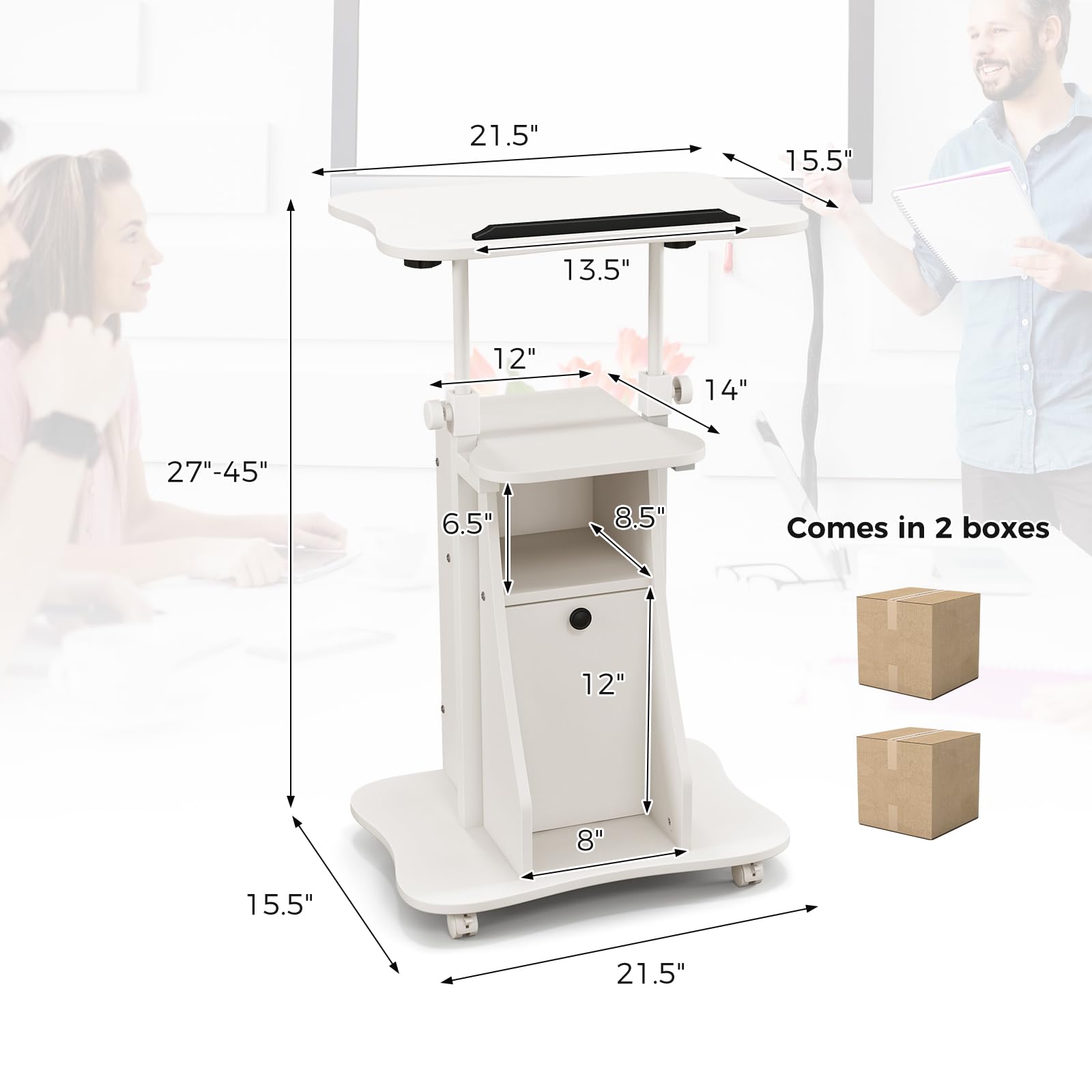 Giantex Mobile Podium Stand