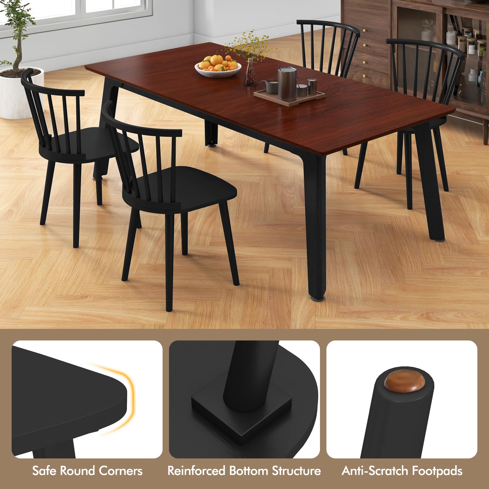 Giantex Wood Dining Chair, Windsor Dining Chairs