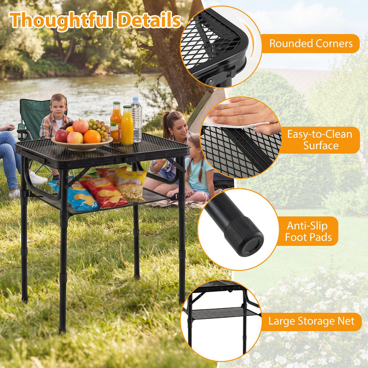 Giantex 2 FT Folding Camping Table Max 28"