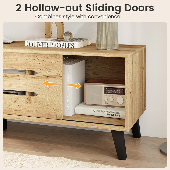 Giantex Mid Century Modern TV Stand for 55-65 Inch TV