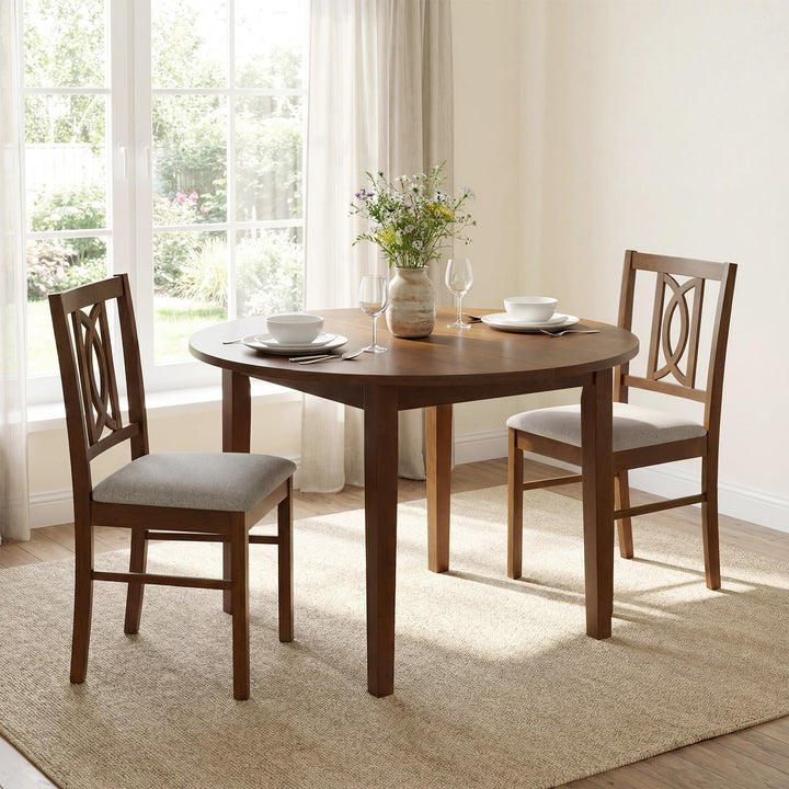 Giantex Dining Chairs Rubber Wood Dining Room Chairs (2/4)