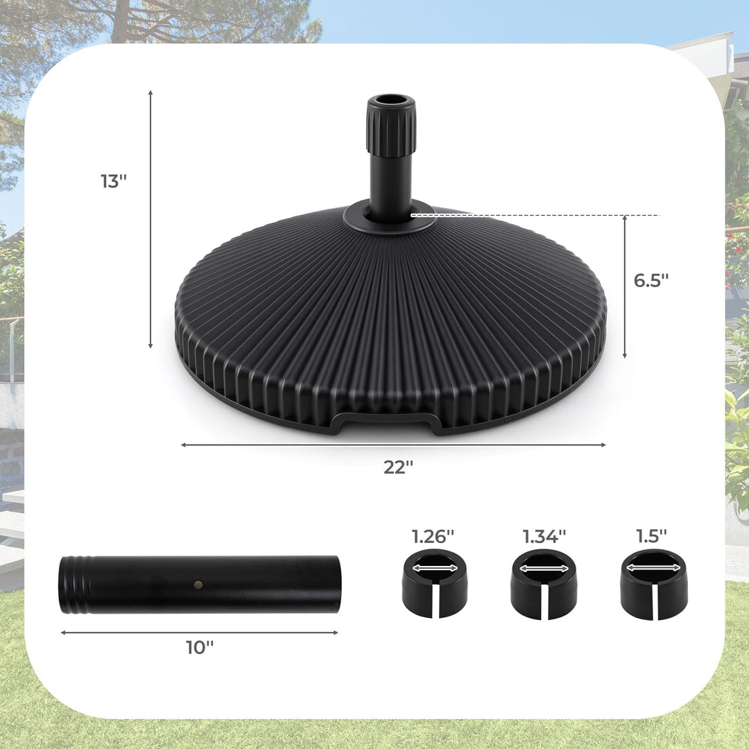 Giantex 55 lbs HDPE Patio Umbrella Stand Portable Pole Holder