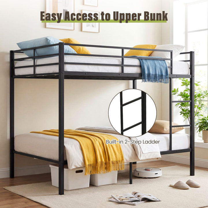 Giantex Metal Bunk Bed Full Over Full with Length Safety Guardrail