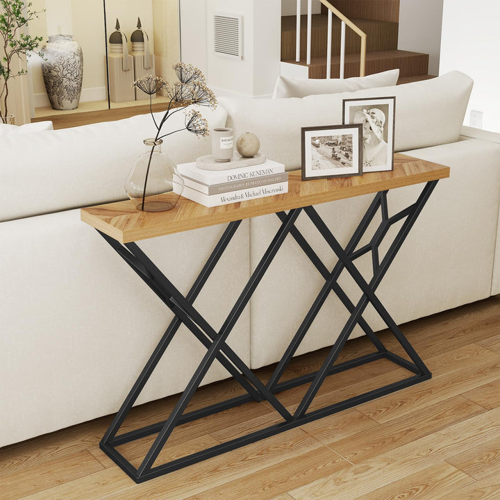 Giantex 55" Industrial Console Table for Living Room