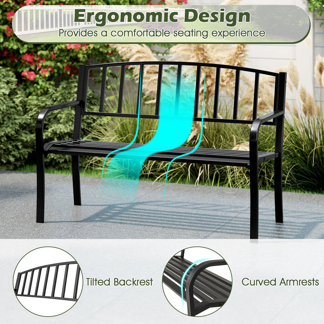Giantex 660lbs Patio Garden Bench with Backrest