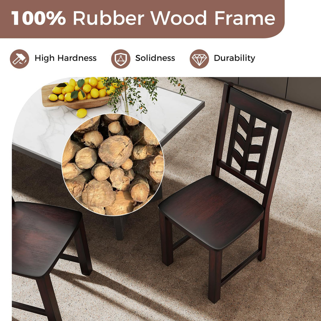 Giantex Wooden Dining Chairs Set of 2/4