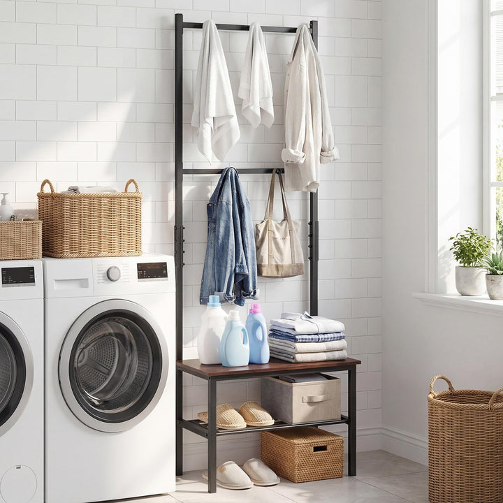 Giantex 3 in 1 Hall Tree with Bench and Shoe Storage