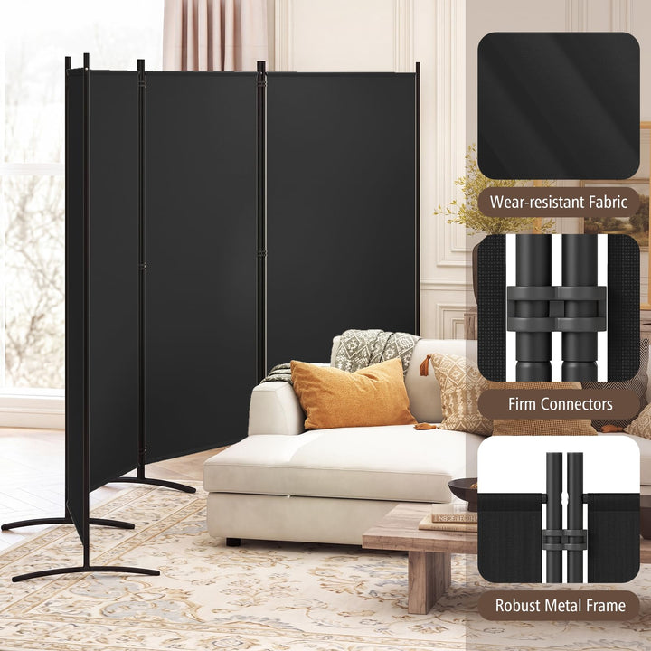 GIANTEX 4-Panel Folding Room Divider (136" x 71")