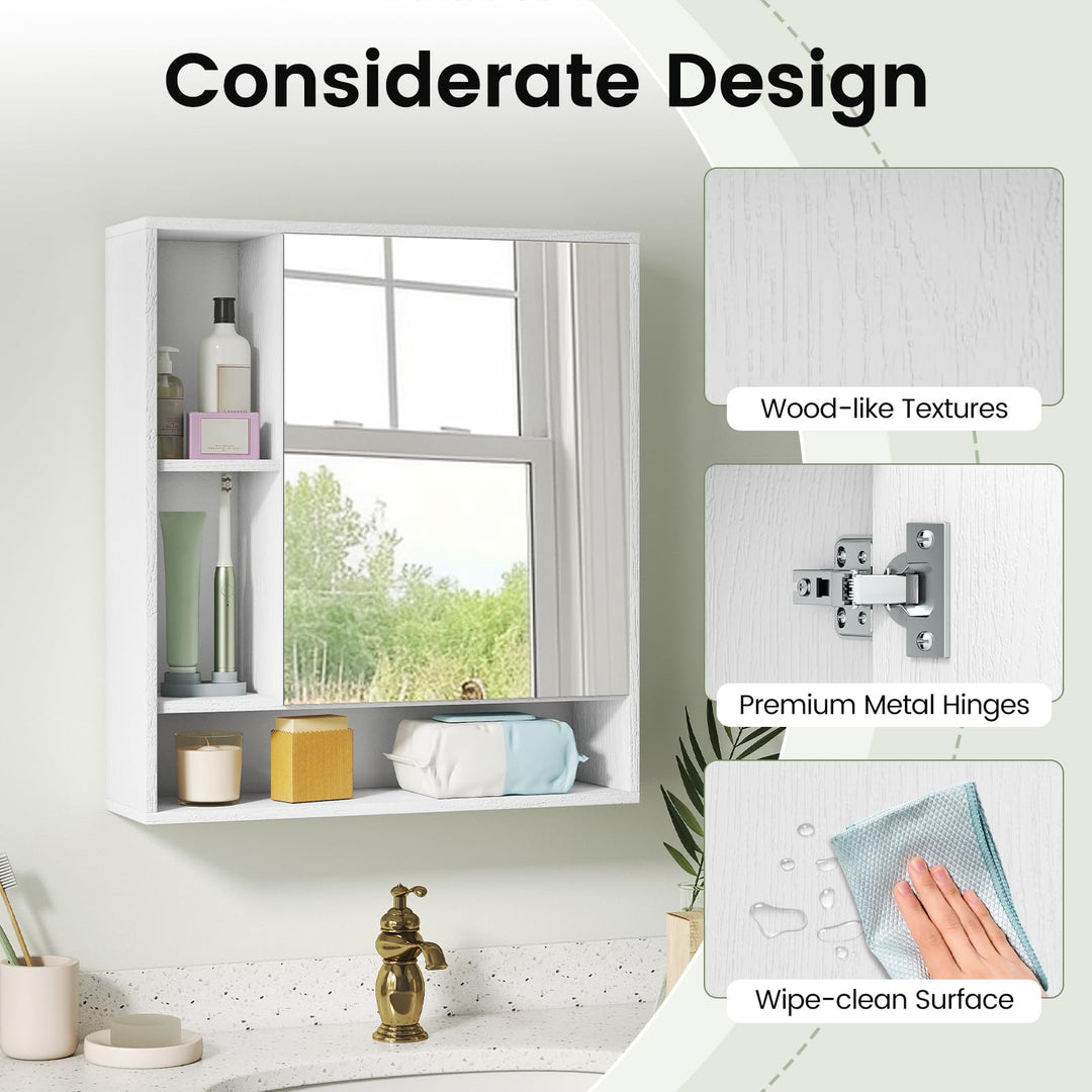 Giantex Bathroom Wall Mounted Medicine Cabinet w/Single Door
