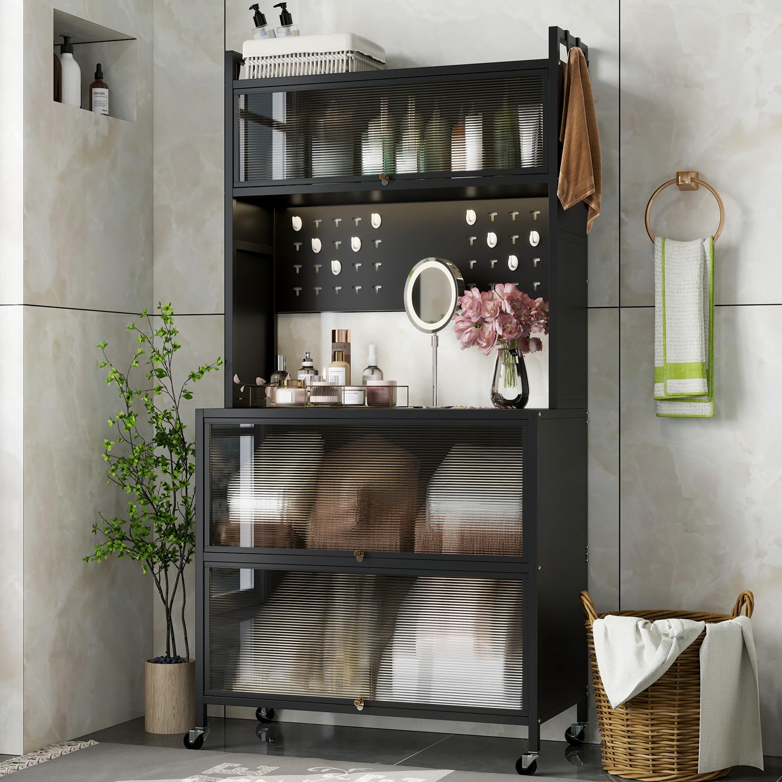 Giantex 5 Tier Rolling Kitchen Bakers Rack with Wheels