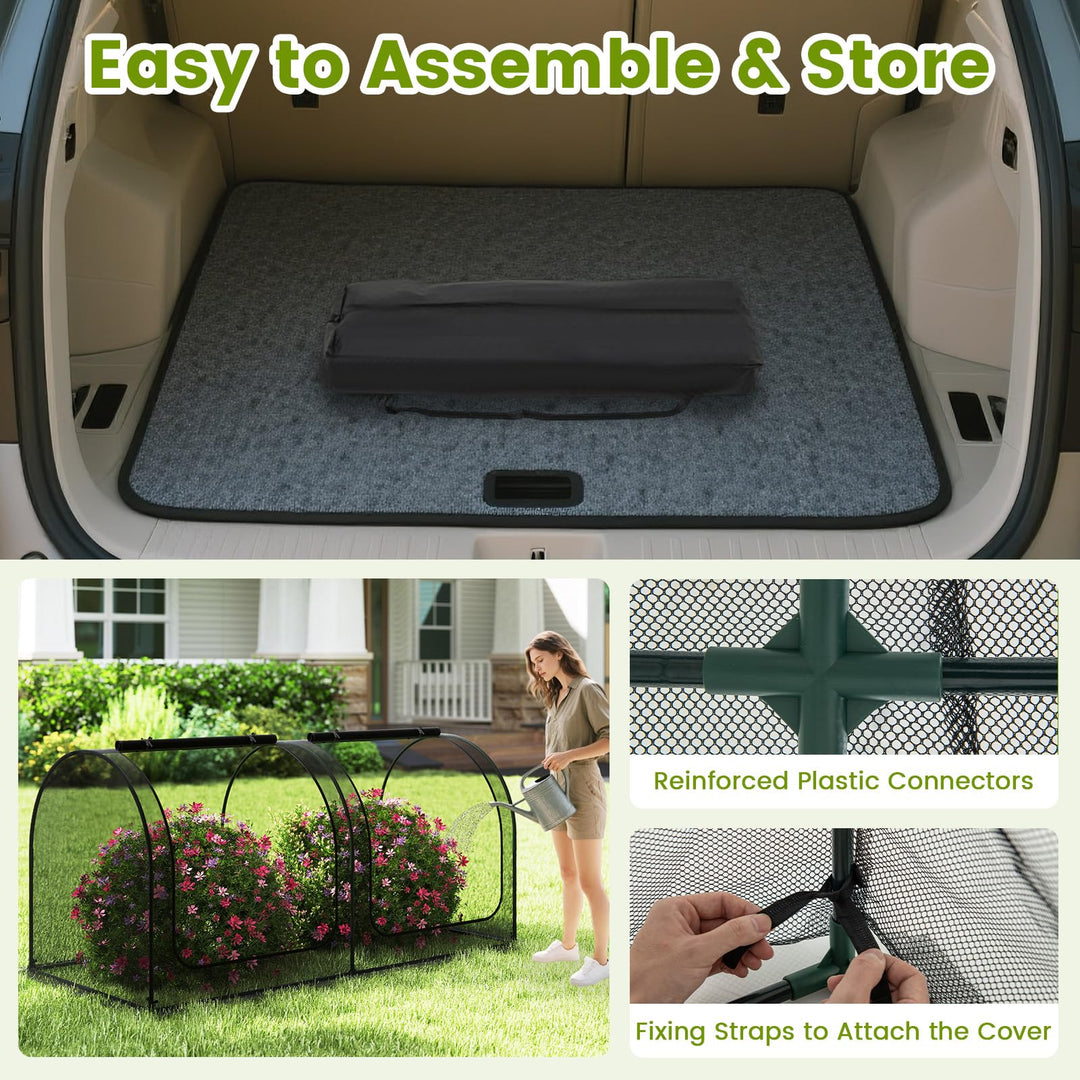 Giantex 98” x 48” x 48” Tunnel Crop Cage