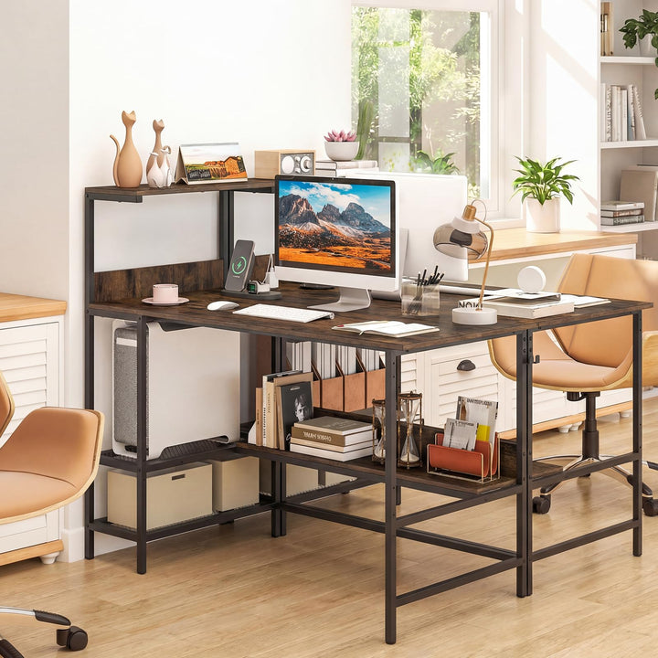 Giantex 48" Computer Desk with Charging Station
