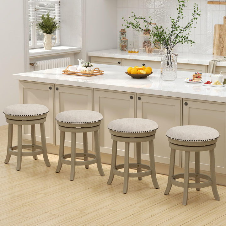 Giantex 24"Swivel Bar Stools Set of 2/4 with Comfy Padded Seat Cushion