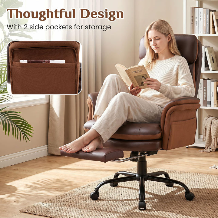 Giantex Big &amp; Tall Office Chair with Adjustable Armrest