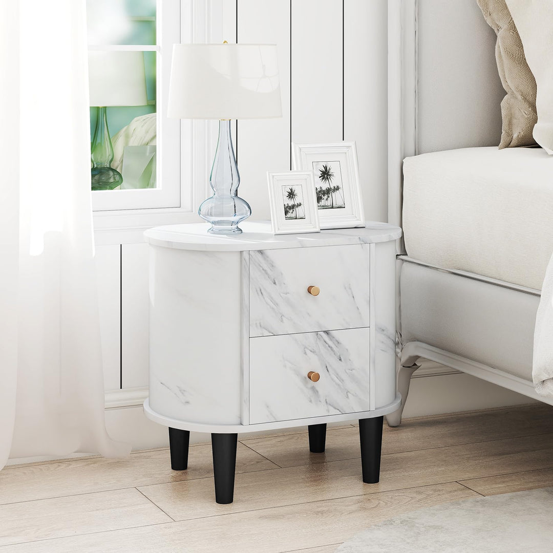 Giantex 2-Drawer Nightstand Set of 1/2