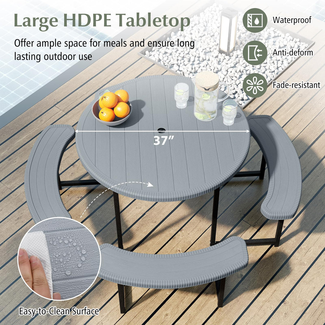 Giantex Picnic Table Bench Set for 4 to 8 Person
