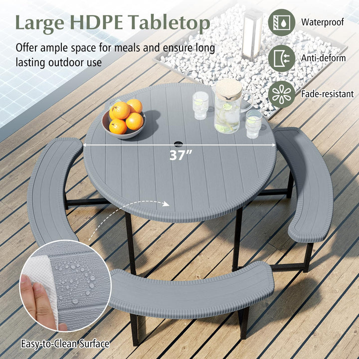 Giantex Picnic Table Bench Set for 4 to 8 Person
