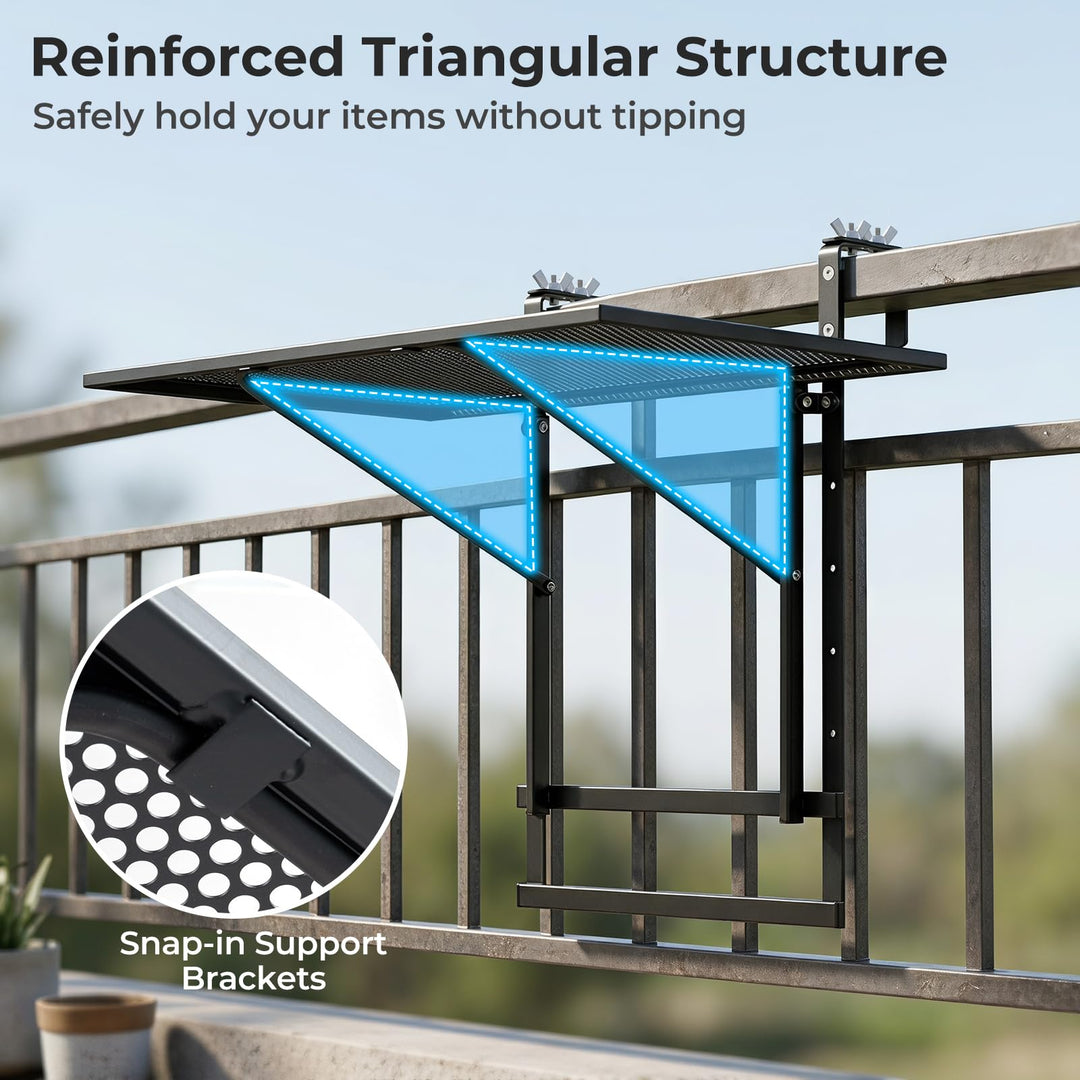 Giantex 48" Balcony Railing Table for Patio &amp; Deck