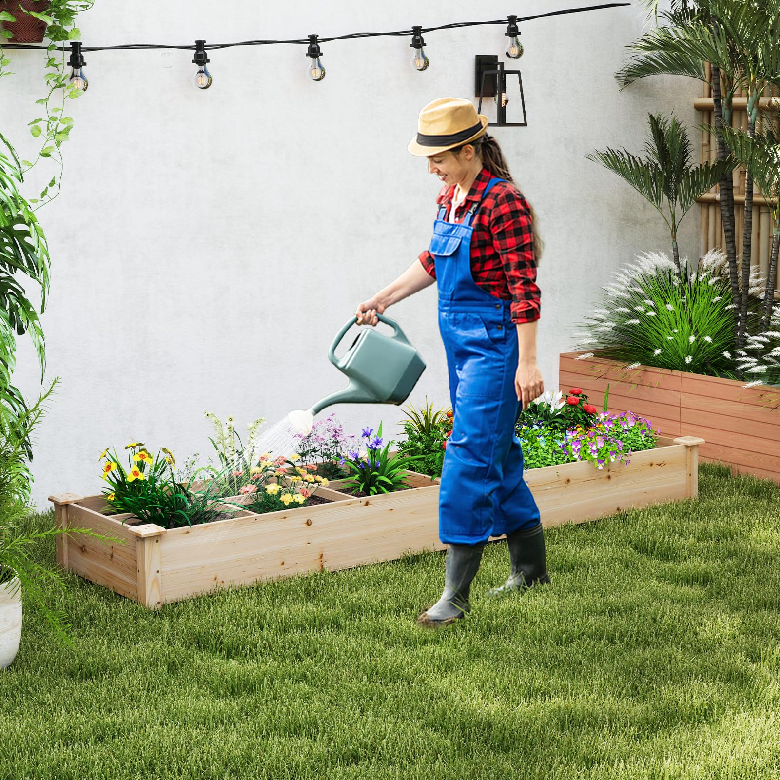 Giantex Wooden Raised Garden Bed