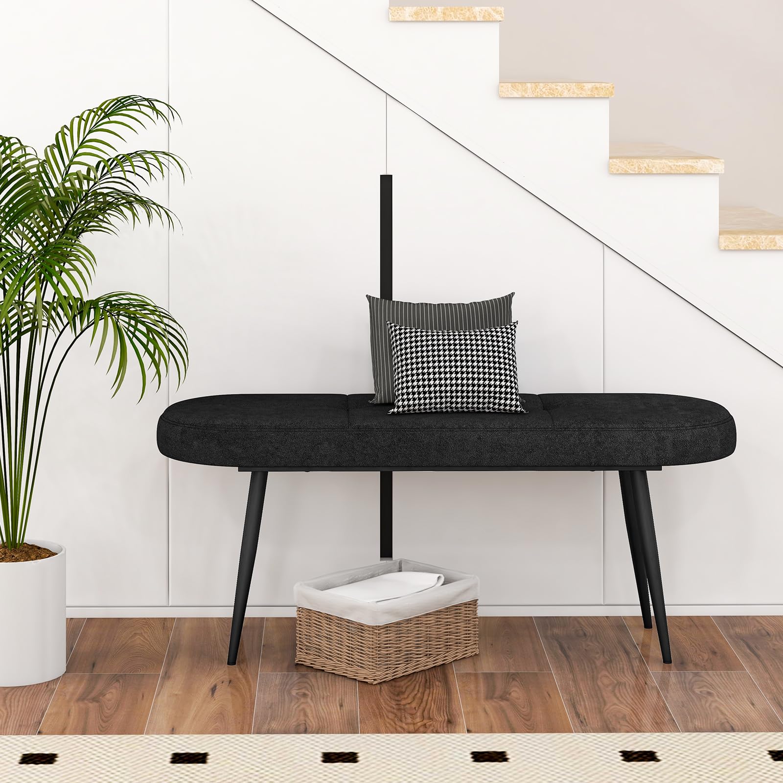 Giantex 47 inch Entryway Bench - End of Bed Bench