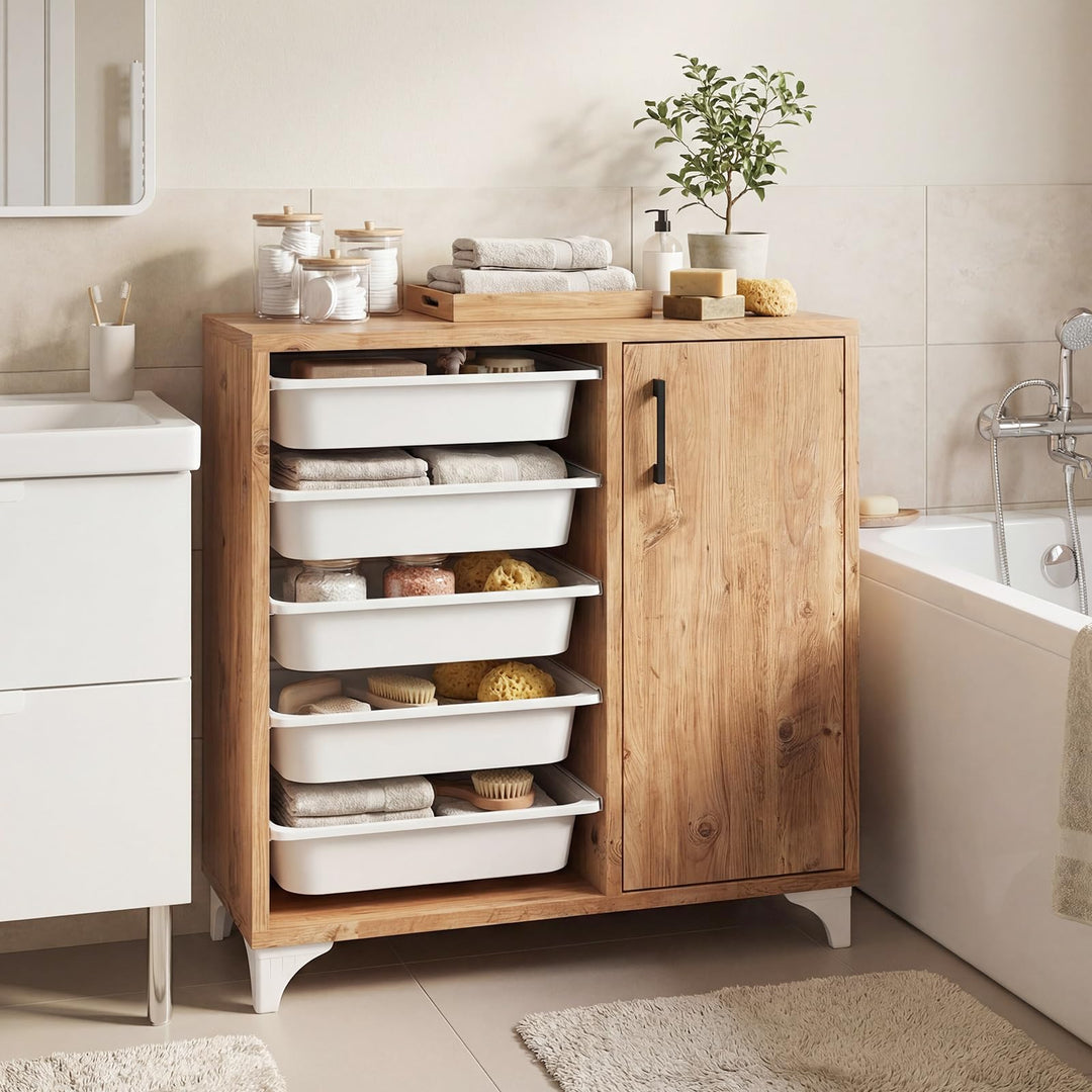 Giantex Buffet Cabinet Sideboard with Plastic Storage Drawer