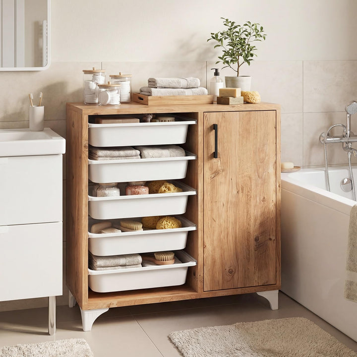 Giantex Buffet Cabinet Sideboard with Plastic Storage Drawer