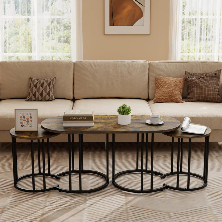 Giantex Nesting Coffee Table Set of 3