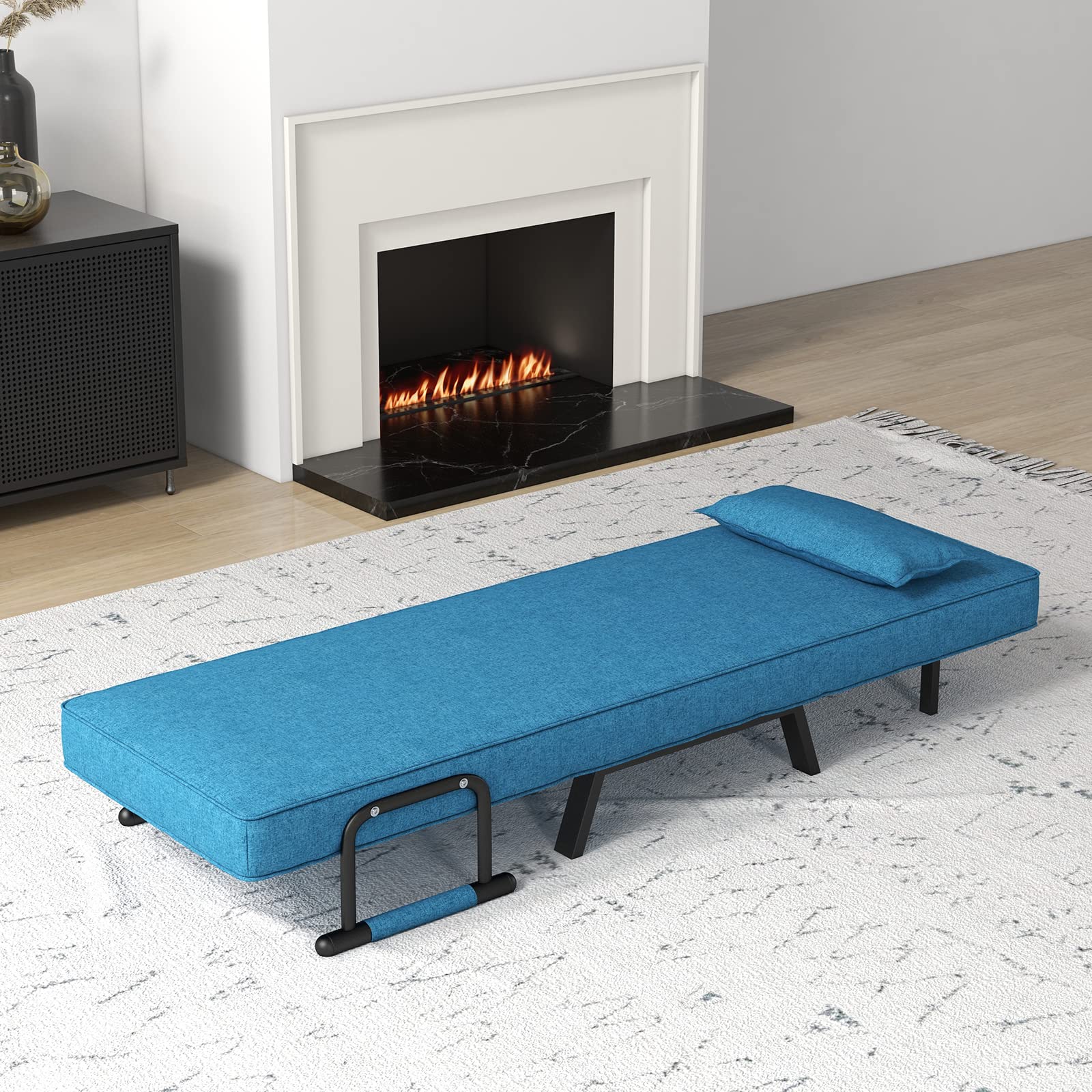 Giantex Convertible Sofa Bed, 4-in-1 Sleeper Chair with Pillow