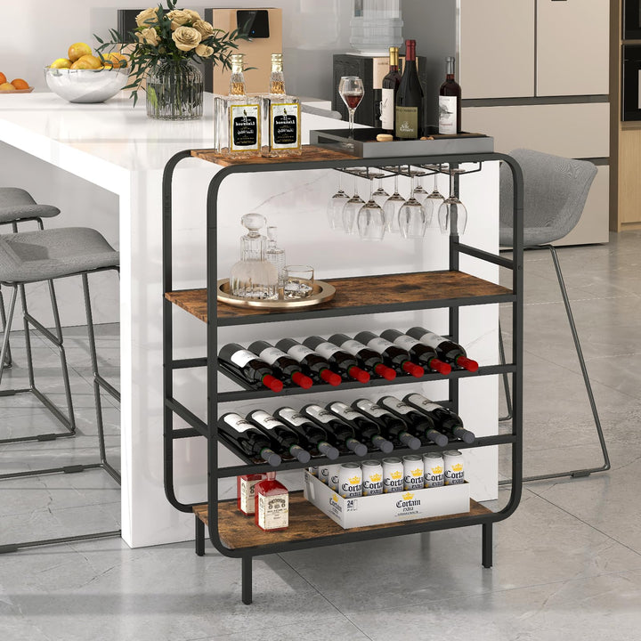 Giantex Industrial Wine Rack Freestanding Floor