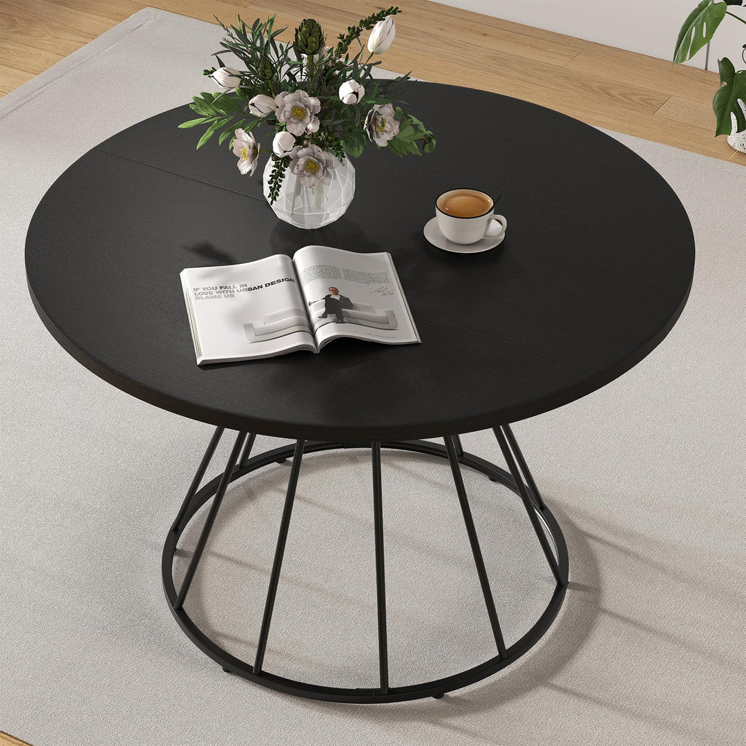 Giantex 47" Round Farmhouse Kitchen Table for 4