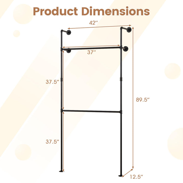 Giantex Industrial Pipe Clothing Rack for Wardrobe Closet