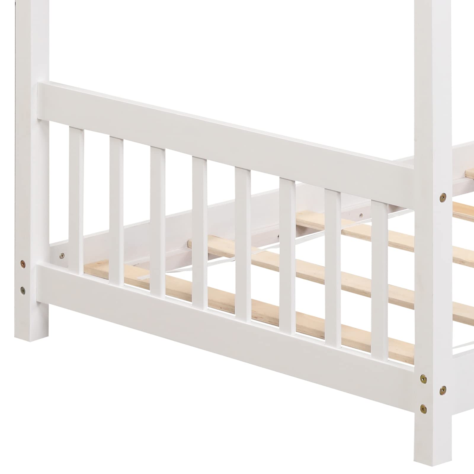 Giantex House Bed Twin, Solid Wood Kids House Bed with Roof