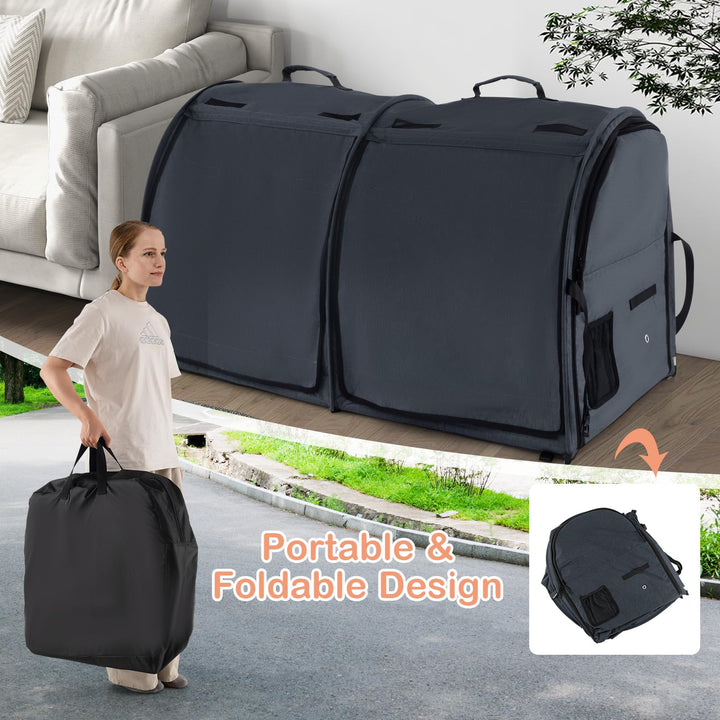 Giantex 40 Inch Cat Carrier with Double Compartments