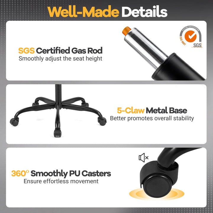 Giantex Ergonomic Computer Desk Chair with Headrest, Lumbar Support