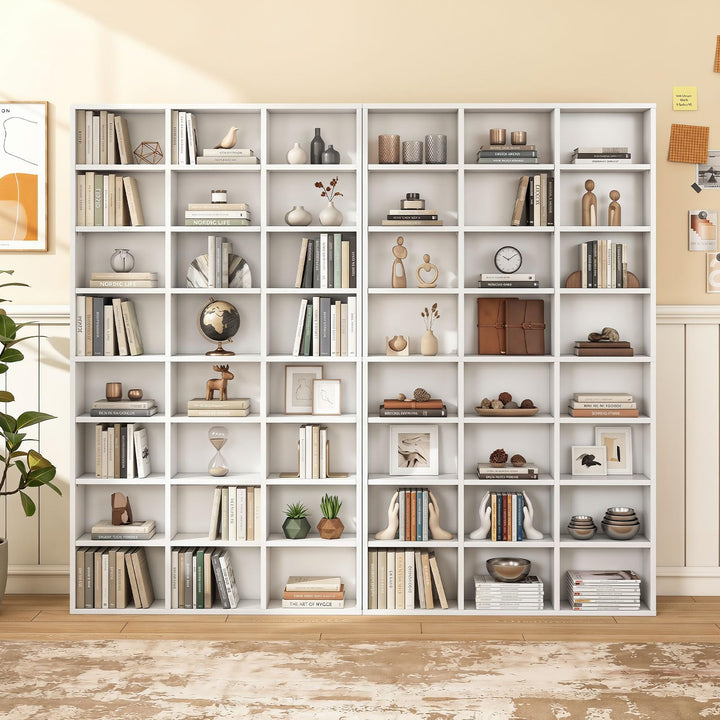 Giantex 70" Tall 8-Tier Large Bookcase with 24 Open Cube &amp; 18 Adjustable Display Storage Shelves
