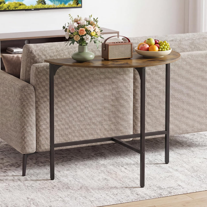 GIANTEX 32" Half Moon Industrial Narrow Console Table