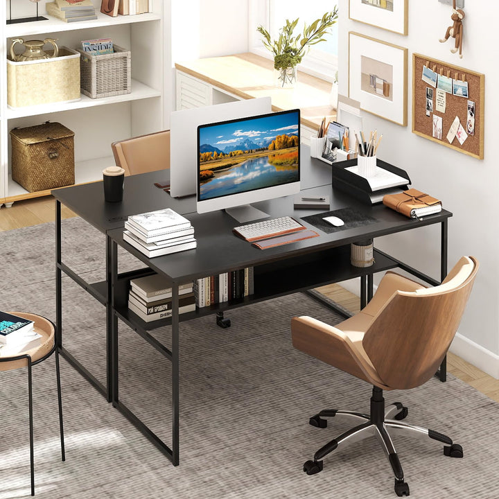 Giantex 55 Inch Computer Desk with Charging Station