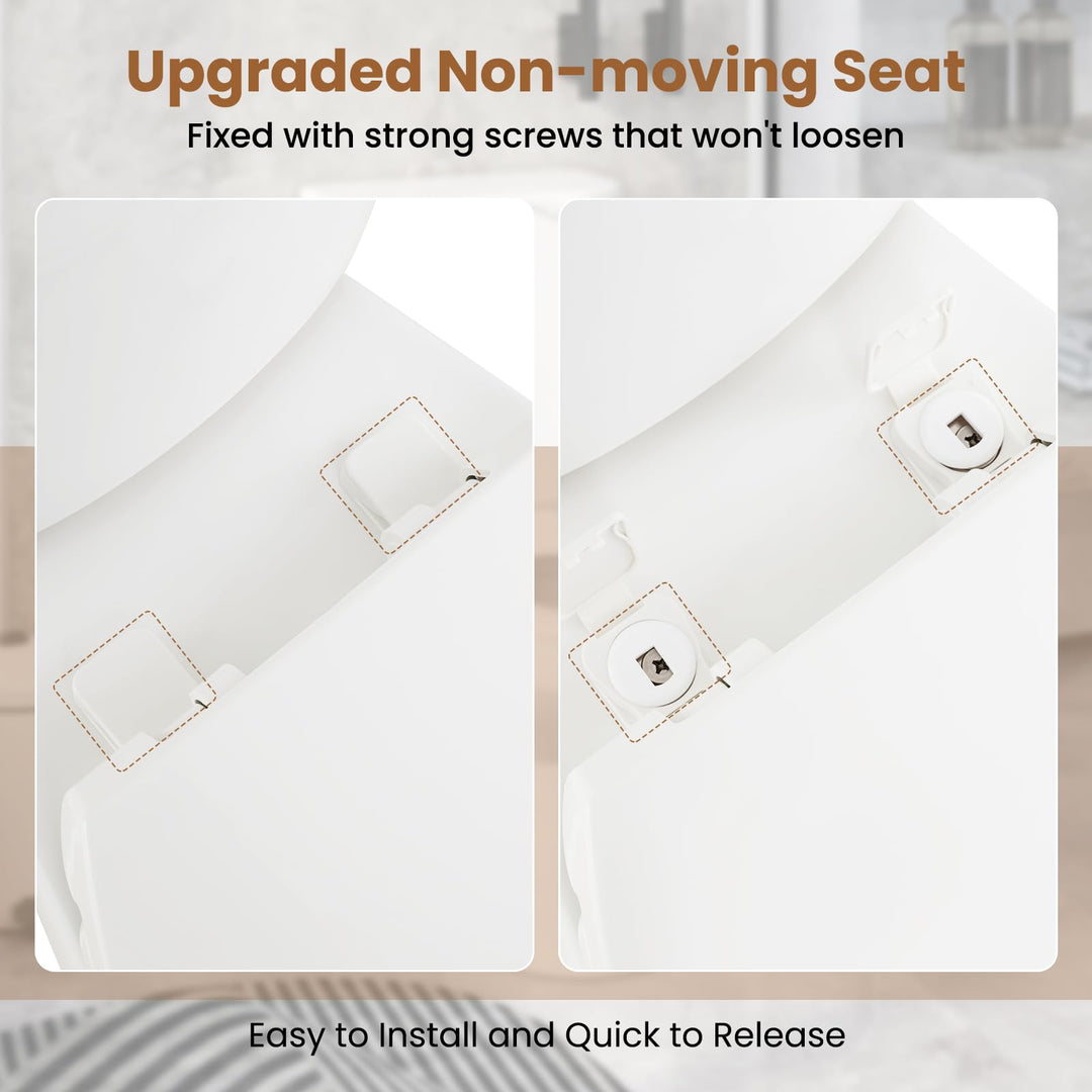 Giantex Two-Piece Elongated Toilet with 17.5" ADA Comfort Height Seat Powerful Dual Flush